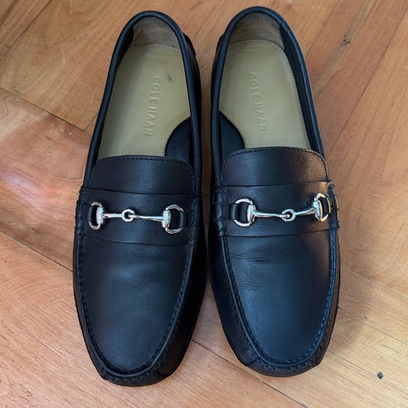 Cole Haan Black Leather Bit Buckle Drivers Loafers Men’s Size 7M - Picture 3 of 7